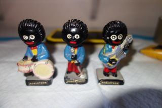 3 Vintage Robertson Jazz Band Figurines Black Americana Blackface