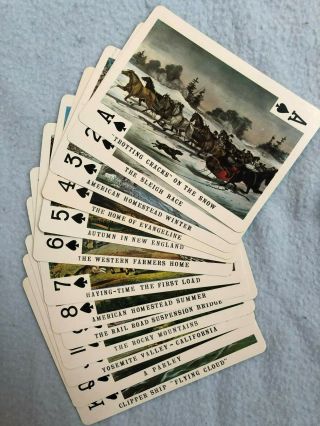Vintage Currier and Ives Prints on Jumbo Playing Cards,  Smithsonian Museum Shop 3