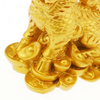 Feng Shui Lion Statues Home Protection Lion Figurine Lion Statue Pair Gold M 3