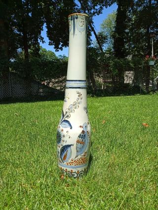 Ken Edwards,  Vase with Butterflies,  Birds and flowers.  Hand painted from Mexico 3