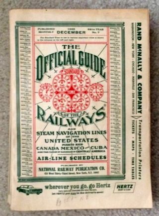 Official Guide Of The Railways And Steam Navigation Lines Of The Us December 65