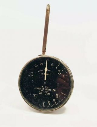 Antique Wwi Era Us Army Air Service Jones Tachometer Early Aircraft Instrument