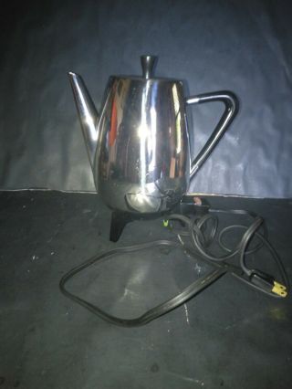 Vintage 1960s West Bend 6 - 10 Cup Percolator Coffee Pot 7258e - Ex.