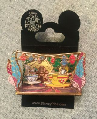 Disney Tea Cups Alice & Mad Hatter Pin Trading Around The World