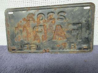 1952 Rhode Island FARM License Plate 2302 2