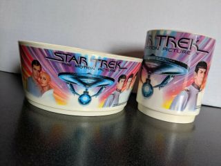 1979 Rare Star Trek Vintage Plastic Cup And Bowl Set