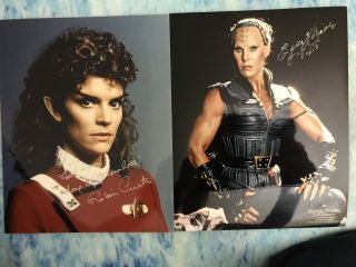 2 Star Trek Autographed Photo 8x10 Robin Curtis & Spice Williams