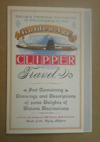 1956 Pan American World Airways " Clipper " Brochure