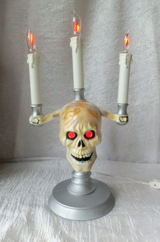 Trendmasters Hallow Scream Skull Candelabra Halloween Decoration Prop 631