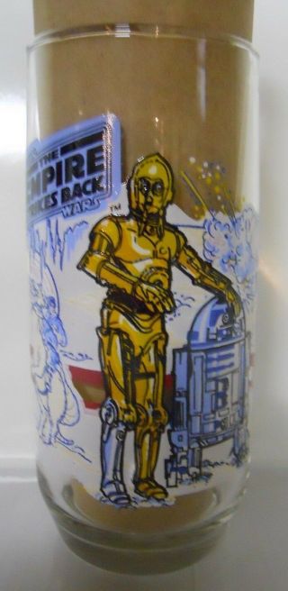 Vintage 1980 Burger King Star Wars - The Empire Strikes Back Glass - R2 - D2 - C - 3po