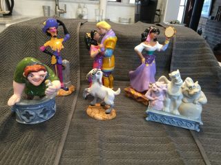 Disney Hutchback Ceramic Figures.  All