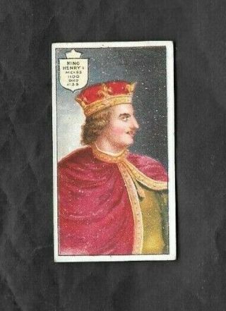 Singleton & Cole 1902 Scarce (royalty) Type Card " Henry I - Kings & Queens "