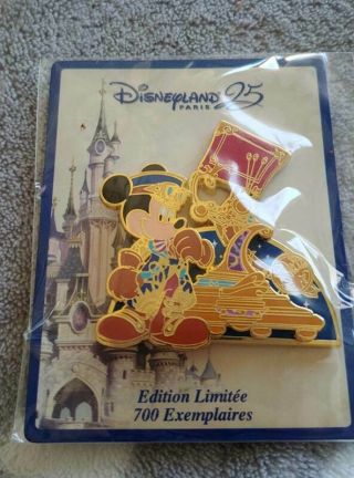Disney Dlp Paris Le 700 Pin 25th Anniversary Parade Mickey 1st Pin