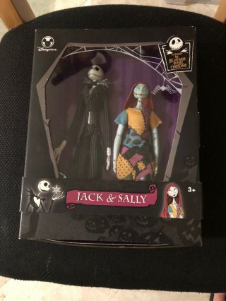 Disney Store Jack And Sally Nightmare Before Christmas Doll Set Nib Rare