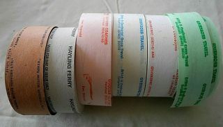 Bus Ticket Rolls For " Setright " Machine,  Whole And Part Rolls As Photo