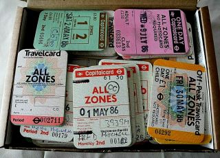 London Transport Travelcards,  Capitalcards,  Season Tickets From 1980 