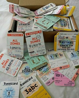 London Transport Travelcards,  Capitalcards,  Season tickets from 1980 ' s - 500, 2