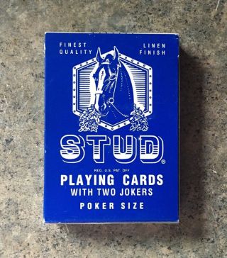 Vintage Stud Poker Size Playing Cards -