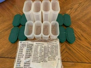 Tupperware Set Of 8 Modular Mates Spice Shakers With Labels