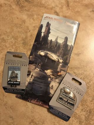 Star Wars Galaxys Edge Opening Day Limited Release Ap Pins And Glossy Map