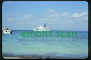 Slide,  Delian Cruises Cruise Ship Danae At Cozumel,  1979