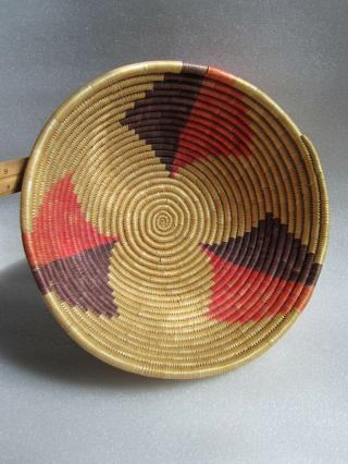 Vintage Native American Indian Navajo Handmade Coiled Basket 11”