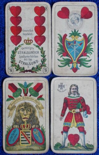 Antique Playing Cards - " Stralsunder " German ? 32/32