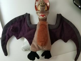 Rare 1998 Vintage Ferngully Bat Velcro Toy/doll