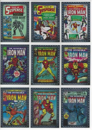 Iron Man Movie 2 Ud 2010 Comic Book Covers Insert Card Set Cc1 To Cc9 Marvel