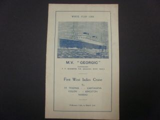 White Star Line Mv Georgic,  1934 Revue Program.