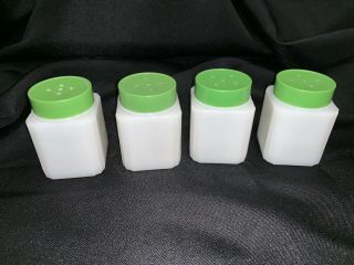 VTG Tipp City USA Milk Glass Cherries Range Set,  Salt,  Pepper,  Flour,  Sugar Shakers 5