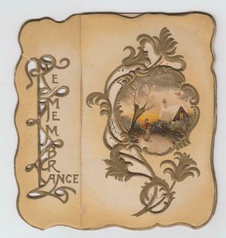 Raphael Tuck 1880s Victorian Christmas Die - Cut Fold Open Card