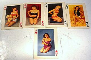 VINTAGE 1950`S ERA 52 ART STUDIES / PIN - UP/ RISQUE GIRLS PLAYING CARDS 2