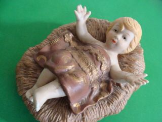Grandeur Noel Nativity Replacement Baby Jesus Porcelain 449 - 18