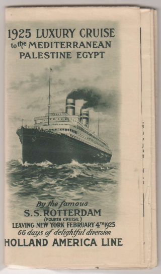 B0751: 1925 Ss Rotterdam Fully Illustrated Deckplan