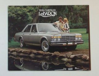 1978 Chrysler Lebaron 16 Page Sales Brochure