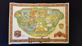 1979 Disneyland Park Map Featuring " Big Thunder Mountain Railroad "