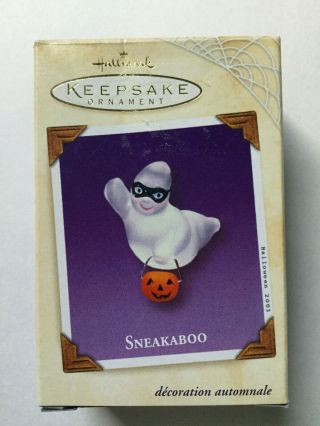 Hallmark Halloween 2003 Sneakaboo Ghost Mini Ornament
