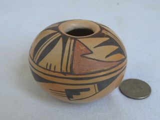 Vintage Miniature Hopi Pottery Pot By Olive Toney