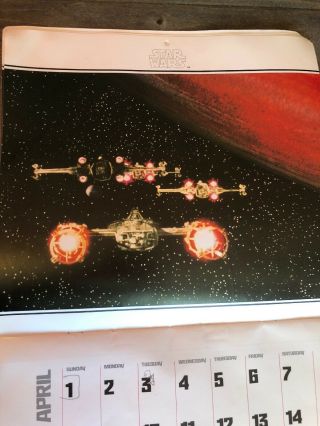 VTG The 1979 Star Wars Calendar Very Rare Dates Same as 2018 4
