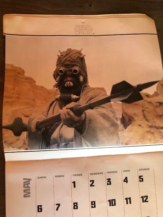 VTG The 1979 Star Wars Calendar Very Rare Dates Same as 2018 5