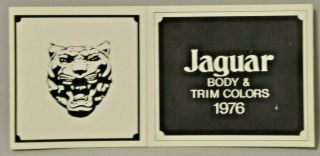 Jaguar 1976 Color & Upholstery Guide,  Tri Fold Design