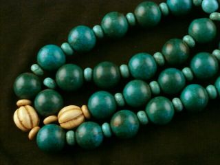 26 Inches WOW Tibetan Turquoise Round Beads Prayer Necklace Y025 5