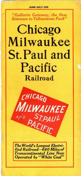 The Milwaukee Road (cmstp&p Rr),  System Passenger Time Table June - July,  1928