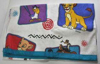 Vintage 1990s The Lion King 86x68 Blanket Made In Usa Simba Nala