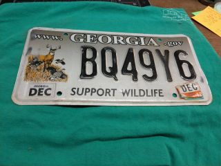 Vintage License Plate Tag Georgia Ga Wildlife 2012 Deer Rustic Combine $4 Ship