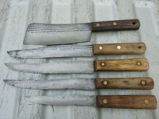 Vintage Butcher Knives And Meat Clever
