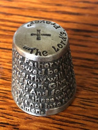Thimble Colonial Pewter Gish Design The Lords Prayer