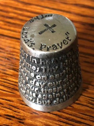 Thimble Colonial Pewter Gish Design The Lords Prayer 2