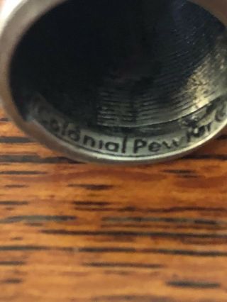 Thimble Colonial Pewter Gish Design The Lords Prayer 4